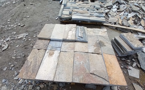 Плитка пилёная златолит Уральский для цоколя, отмостки купить в Брянской области