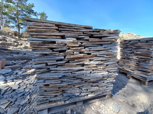 Плитняк златолит серебристый для фасада купить в Брянской области