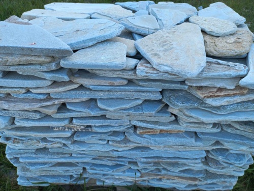 Плитняк златолит зелёный галтованный для цоколя купить в Брянской области