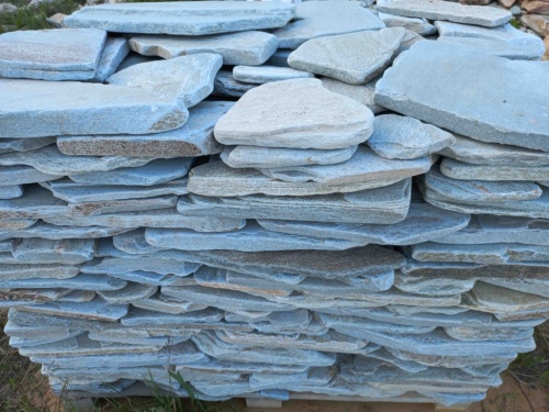 Плитняк златолит зелёный галтованный для цоколя купить в Брянской области